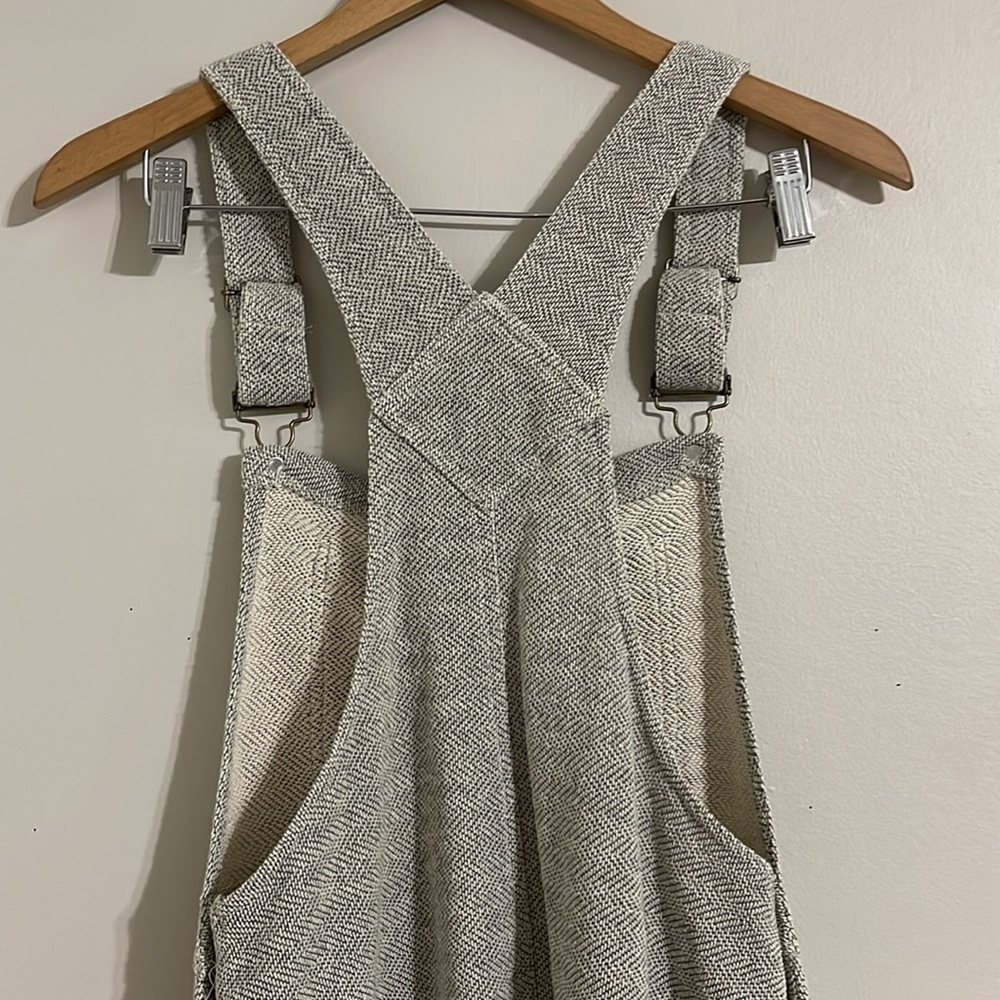 Gray Overall Dress with Adjustable Straps - Picture 8 of 11
